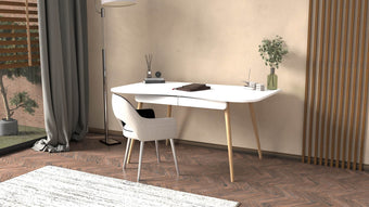 Marseva Wor v2 Çekmeceli Çalışma Masası Beyaz 120x60