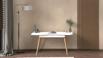Marseva Wor v2 Çekmeceli Çalışma Masası Beyaz 120x60