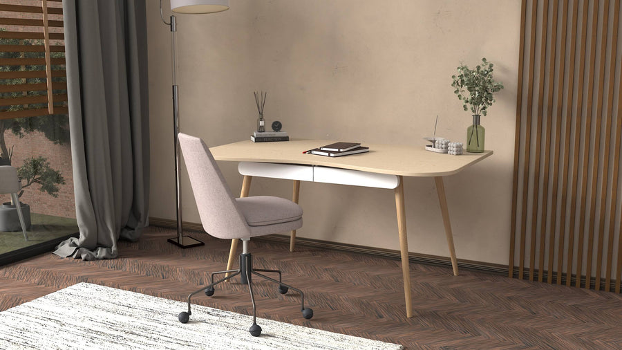 Luperna Wor v2 Çekmeceli Çalışma Masası Meşe 120x60